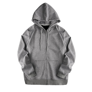 连帽卫衣男士春秋款宽松休闲男上衣美式潮流开衫拉链卫衣外套男款