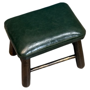 美式乡村实木长方小凳子家用客厅茶几沙发软矮凳门口换鞋凳免安装