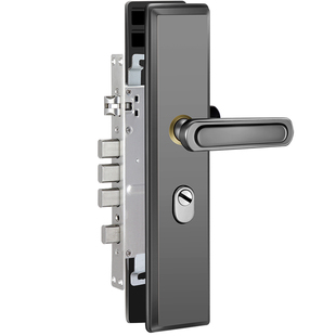 防盗门锁套装C级家用通用型不锈钢入户门锁木门锁大门锁机械锁具