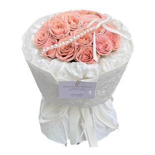 卡布奇诺玫瑰永生花束仿真花生日礼物女生情人节毕业送闺蜜男生