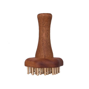 黄铜揉腹刷肚子神器按摩刷疏刮痧全身通用带脉经络刷美容院精油刷