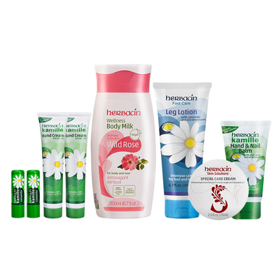 Herbacin好本清小甘菊经典护手霜护甲润唇膏身体护理套装保湿滋润