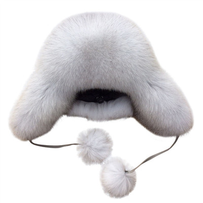 狐狸毛雷锋帽儿童女士