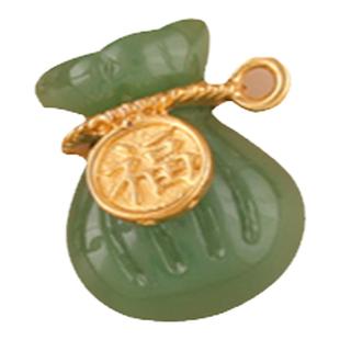 合金琉璃平安扣吊坠 琉璃串珠小配件祥云锁挂件藏银挂圈镶嵌透亮