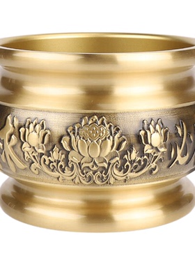 家用供奉黄铜香薰炉香火圆炉