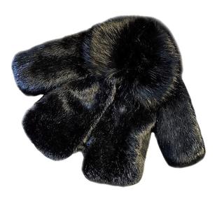 新款冬季儿童皮草外套女童男童水貂毛大衣洋气棉袄加厚棉衣毛毛衣