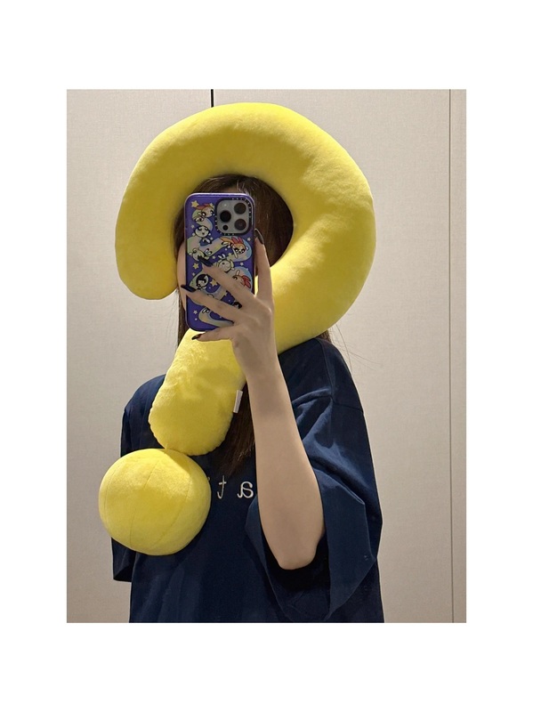 问号抱枕u型颈枕睡觉沙发靠垫办公室午睡u形枕枕头靠枕飞机旅行枕