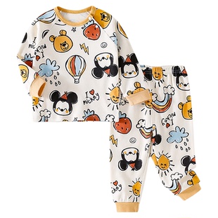 儿童睡衣纯棉a类2026春秋男女童宝宝秋衣秋裤家居服套装家居服男