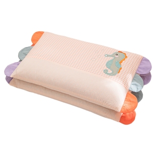 全荞麦皮壳儿童枕头1-3-6以上幼儿园宝宝枕芯小学生整头四季通用