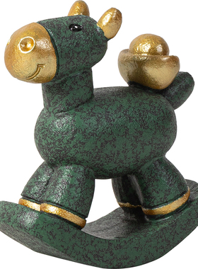 国潮招财马摇摇马茶宠摆件装饰品