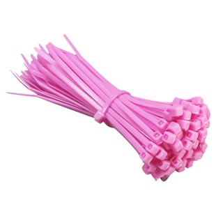 粉色扎带尼龙收紧器勒死狗粉红色自锁式绑钱卡扣扎带塑料强力桃红