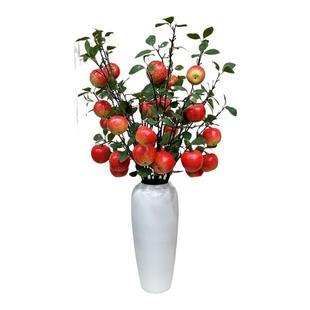 仿真苹果清新自然居家寓意摆件装饰客厅电视柜叶子逼真手工摆放