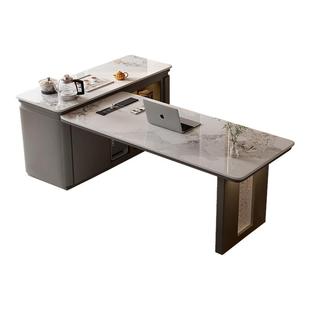 岩板茶桌椅组合一桌五椅现代简约烧水壶一体办公室茶台岛台泡茶桌