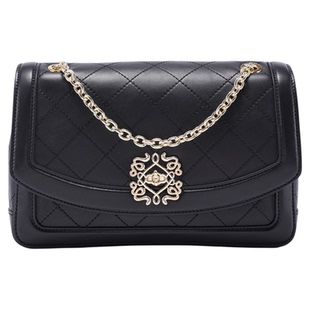 梦特娇女包2025新款时尚菱格包盖包单肩包轻奢头层羊皮链条斜挎包