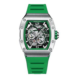 德国布加迪新款男士全自动商务机械手表时尚精钢名牌腕表官方正品