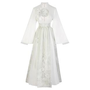 连衣裙女春秋2025新款国风汉元素上衣仙女长裙新中式半身裙两件套