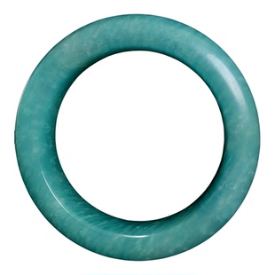 天然莫桑比克老矿天河石手镯无染色无注胶无酸洗祖母绿色全玉化