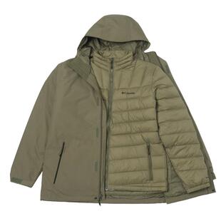 哥伦比亚男秋冬新款户外时尚休闲运动服男保暖内胆外套羽绒三合