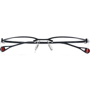 日本Ken Okuyama奥山清行眼镜框男无框大脸商务纯钛超轻眼镜架201