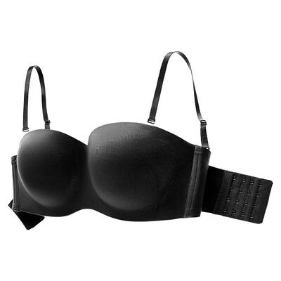 【粘豆包】遐大胸显小抹胸防下垂大码无痕聚拢防滑无肩带内衣女