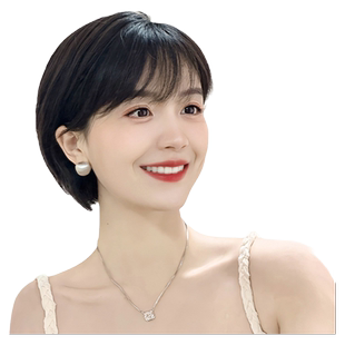 假发女短发真人发丝全头套头顶自然隐形真发时尚减龄波波头假发套