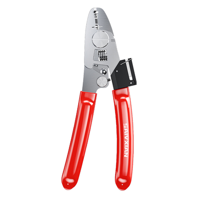 赛纤六口多功能米勒钳剥/擦纤一体七合一剥线钳可剥皮线/跳线/裸纤/凯夫拉线/加强钢丝/擦纤加厚不锈钢材质