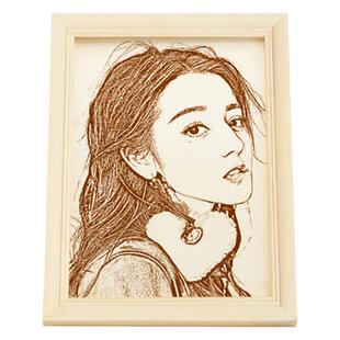 微雕木刻画生日礼物女生老婆闺蜜男实用diy照片定制情侣纪念相框