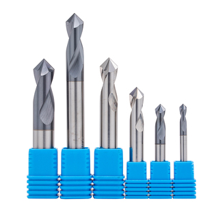 钨钢涂层定点钻硬质合金定心钻加硬中心钻倒角刀铣刀60度90 120°