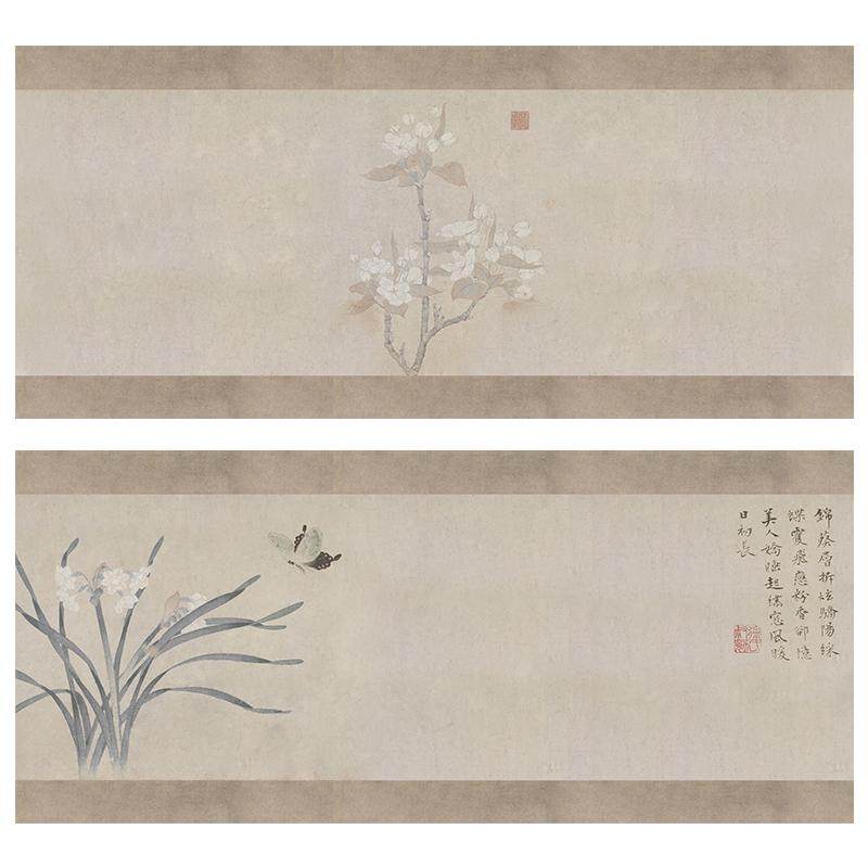 复古彩绘毛毡书法国画垫布