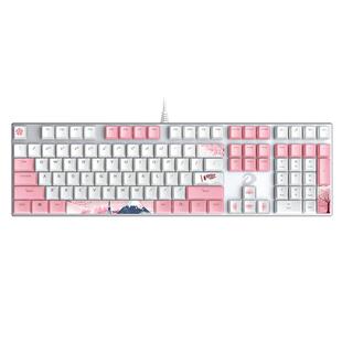 牧马人《樱花の梦》主题机械键盘有线电竞电脑游戏笔记本女生办公