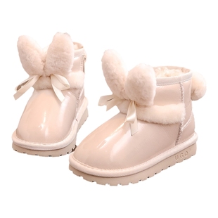 FVM女童鞋子儿童雪地靴2025新款冬季加绒加厚小童宝宝冬款大棉鞋