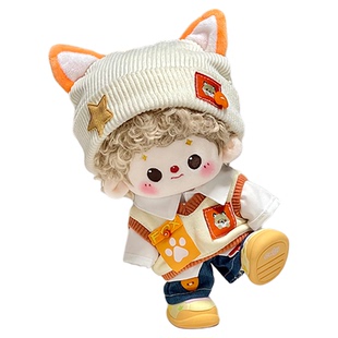 甜橙狐影20cm15cm10cm娃衣无属性棉花娃娃衣服替换装公仔玩偶套装