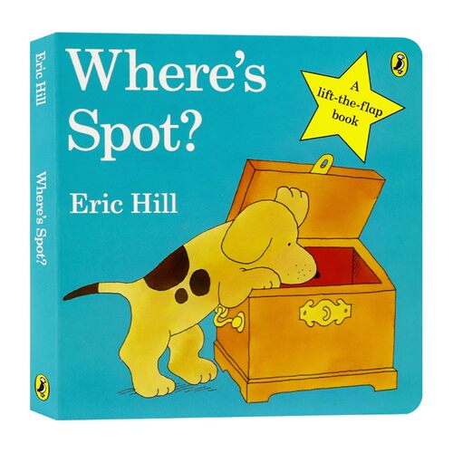 where is spot 小波在哪里 小玻系列翻翻书 Where's Spot 英文原版绘本 小玻系列翻翻书低幼儿童启蒙绘本 Eric Hill 英语学习