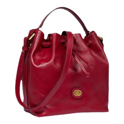 The Bridge/桥牌 手工牛皮女士水桶包真皮复古简约通勤斜挎包