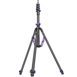 轻装时代MT02摄影灯架便携三脚架2.6米影棚拍摄影像闪补光灯支架室内户外拍专业超轻便反折叠板扣快锁三角架