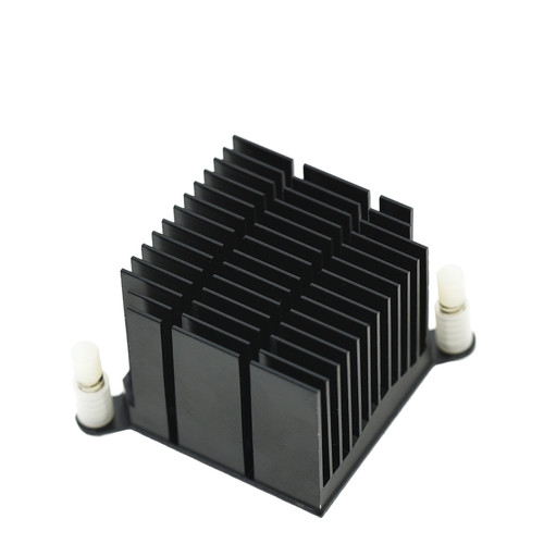 铝型材散热片散热器40x40x30mm对角孔距59mm剖沟表面阳极黑色