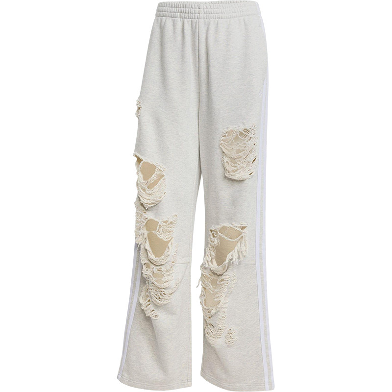 Adidas/阿迪达斯正品三叶草女士破洞时尚经典宽松运动裤KC8822