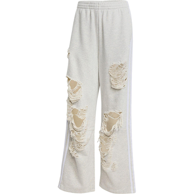 Adidas/阿迪达斯正品三叶草女士破洞时尚经典宽松运动裤KC8822