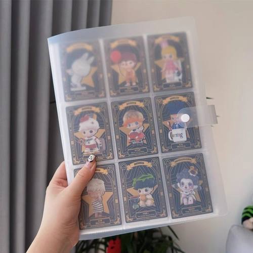 泡泡玛特艺术卡片收纳册九宫格盲盒身份卡片收集本卡包儿童名片册