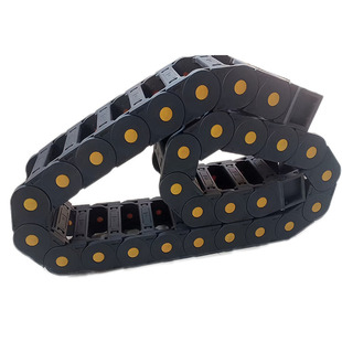 工程尼龙拖链履带雕刻机电缆穿线槽桥式封闭塑料拖链坦克链条机床