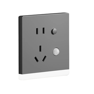 led小夜灯五孔插座带人体感应地脚灯86型嵌入式暗装楼梯过道床头