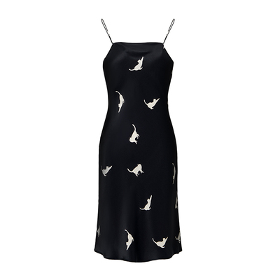 NJP真丝吊带连衣裙Cats系列