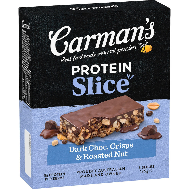 澳洲直邮 Carman's蛋白棒黑巧蔓越莓杏仁烤坚果薄荷烤花生代餐棒