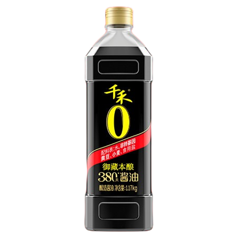 千禾0御藏本酿380天1.17kg*3  酿造特级生抽 凉拌炒菜酱油