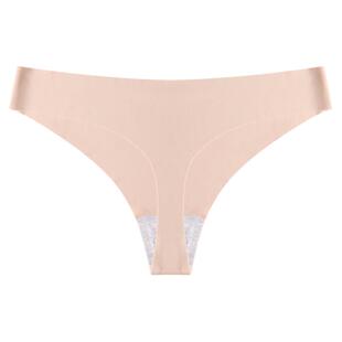 健身丁字裤女士日常穿冰丝无痕欧码大码白色瑜伽无痕低腰美式内裤