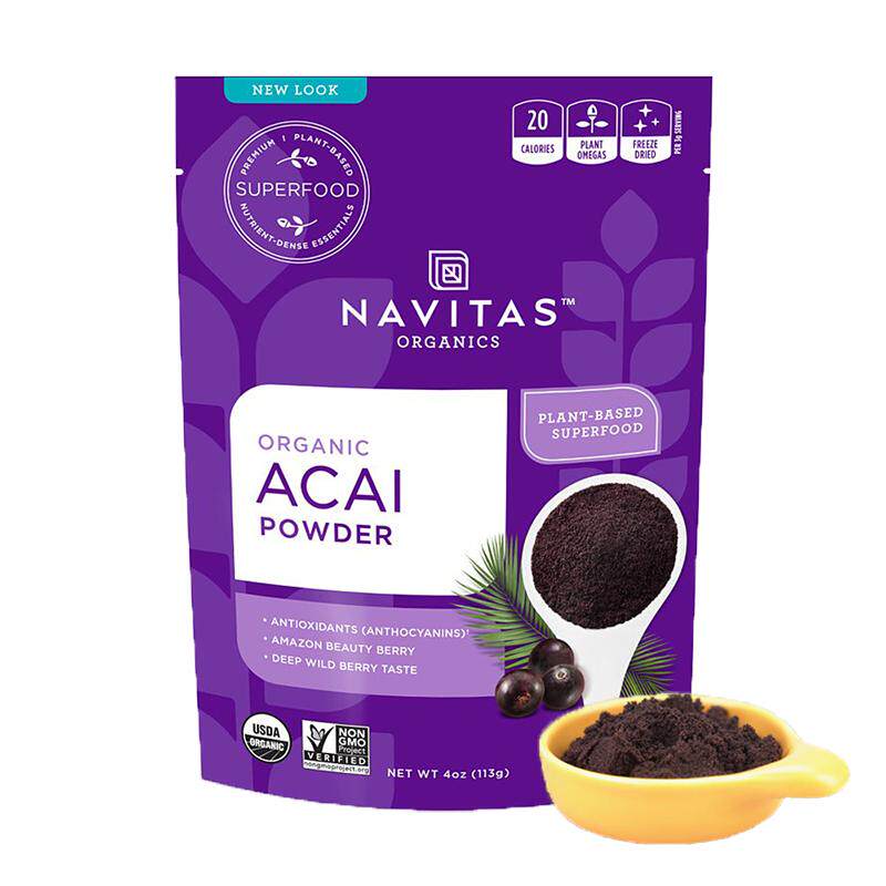 【自营】Navitas美国进口巴西莓粉冻干无蔗糖花青素Acai超级食物
