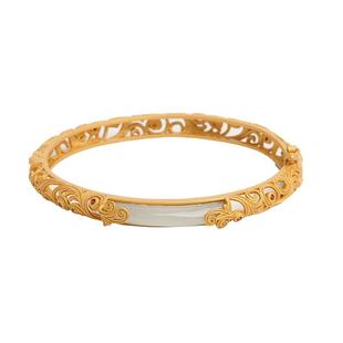 宫里上新纯银手镯女款古法玉镯天然和田玉官方旗舰店生日礼物妈妈