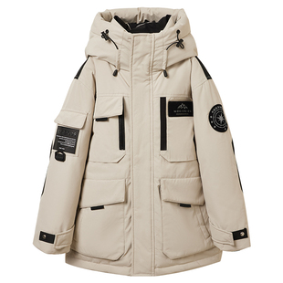 ABC儿童羽绒服女童中长款2025新款男童中大童男款加厚童装冬外套