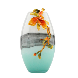 南初先生素澜浮香花瓶珐琅彩摆件花器客厅书房卧室轻奢乔迁送礼