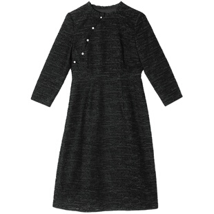 不.退换6-24CXC-008【望春回】前世今生温婉新中式花边领旗袍裙